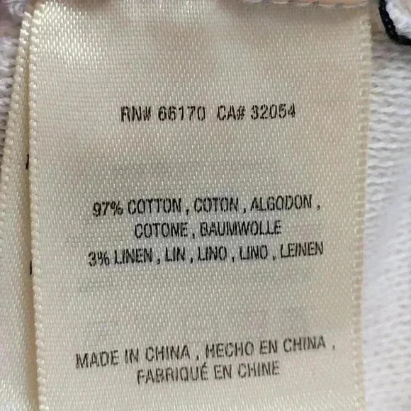 Knitted Linen Blend Cold Shoulder Knit Top With Flare Sleeves & Striped Hem - Picture 4 of 9